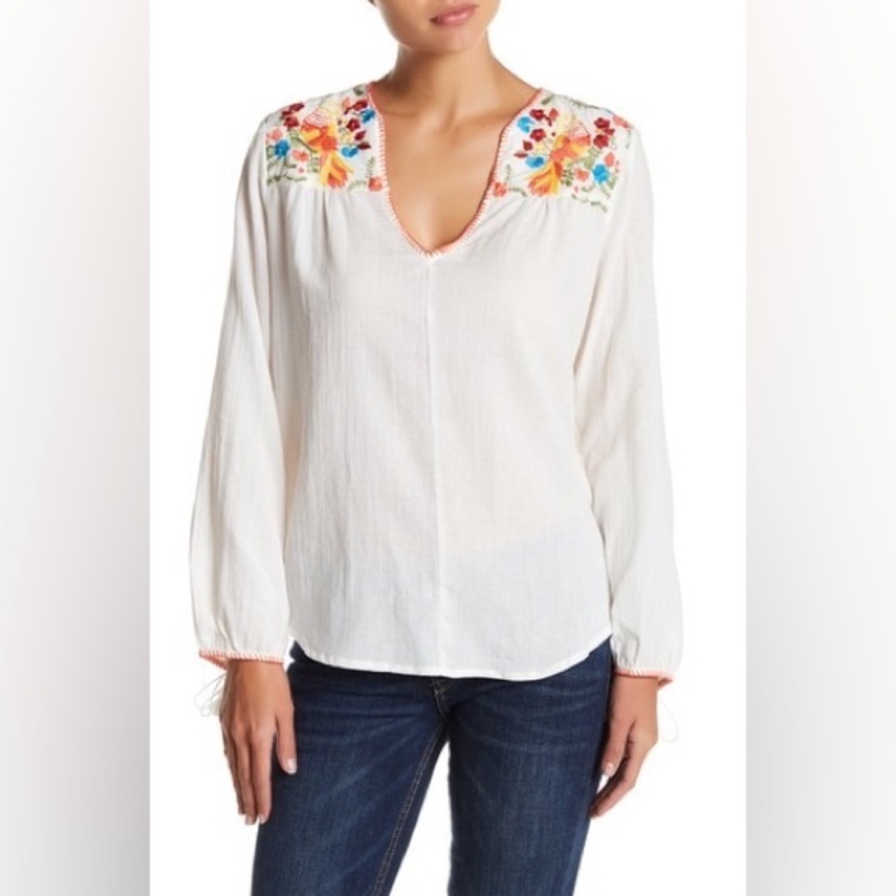 Lovestitch Embroidered Peasant Top - NWT
